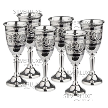 Серебряные водочные рюмки серия "Кубачи" на 30 мл 