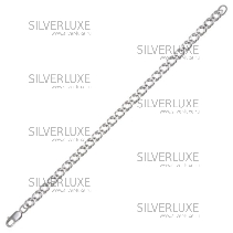 Мужской серебряный браслет "Ромб двойной граненый", ширина 7 мм