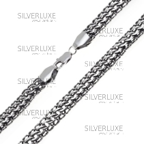 Серебряная цепочка "Кобра", ширина 1 см