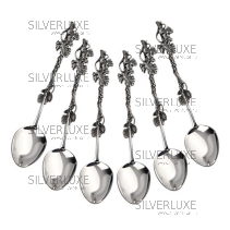 Набор серебряных ложек "Виноградная лоза 1"