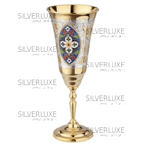 Бокал с позолотой и горячей эмалью на 170 мл