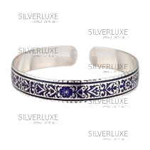 Браслет с синей холодной эмалью (Новинка)