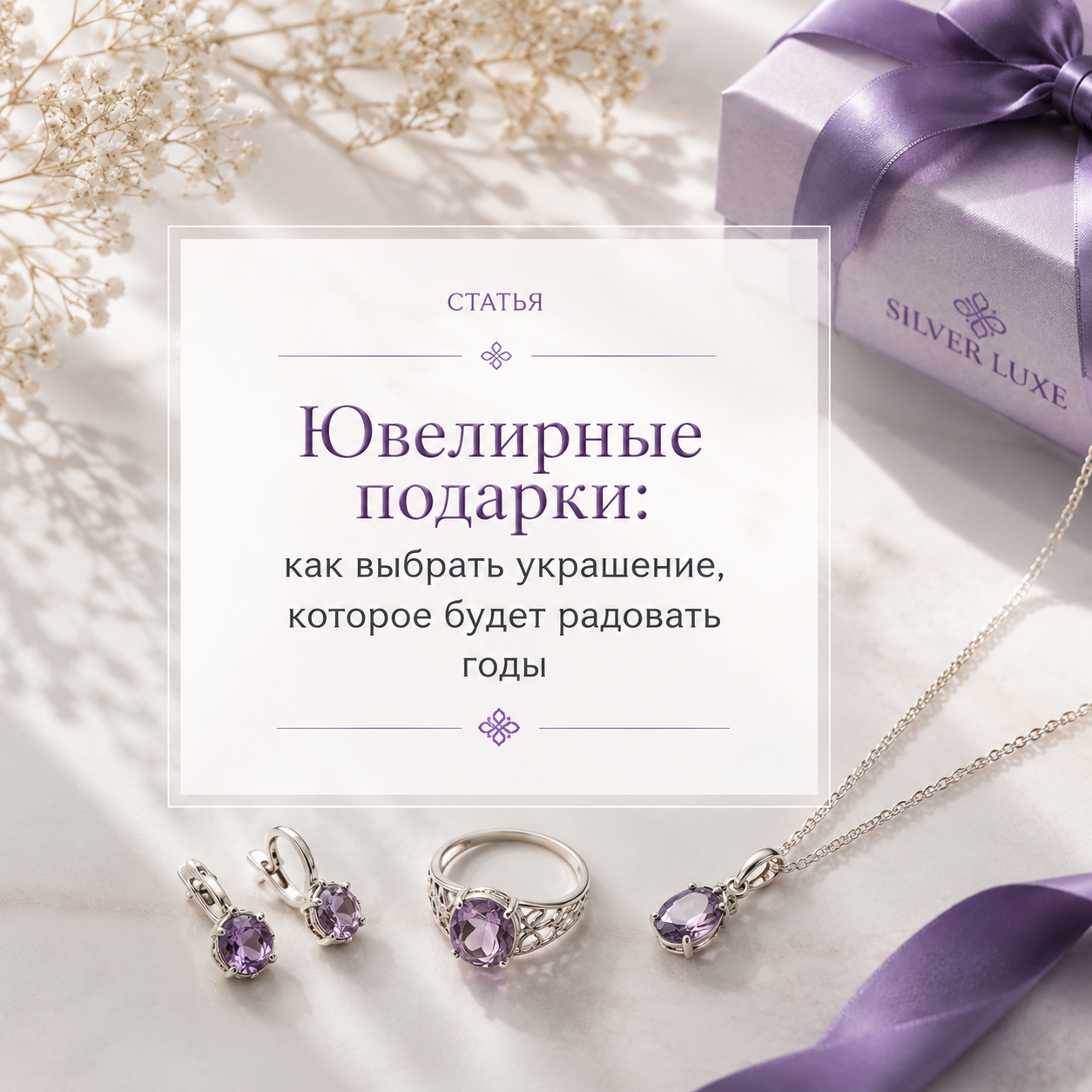 Ювелирные подарки: как выбрать украшение, которое будет радовать долгие годы Выбор ювелирного подарка — это всегда особенный момент. Серебряные украшения и изделия ценятся не только за красоту, но и за символичность. Такой подарок может стать памятной вещ