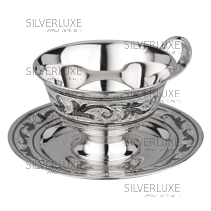 Серебряная чайная пара серия «Кубачи» на 160 мл