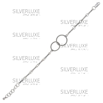 Браслет серебряный "Два колечка" (Новинка)