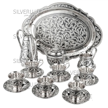 Кофейный сервиз с алмазной огранкой на 6 персон (Новинка)