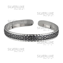 Браслет серебряный с оксидированием 