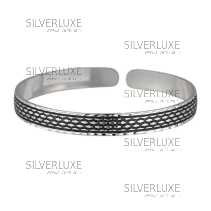 Браслет серебряный с оксидированием