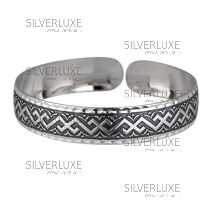 Браслет серебряный с оксидированием