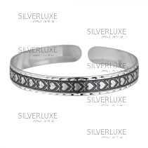 Браслет с оксидированием "Сердце"