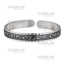 Браслет из серебра с оксидированием