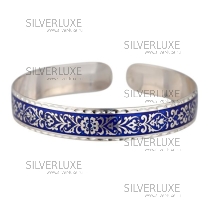 Браслет с синей холодной эмалью