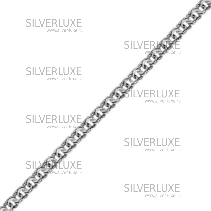 Серебряная цепь плетение бисмарк, ширина 7 мм