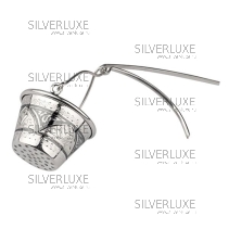 Серебряное сито для чая с чернением «Кубачи»