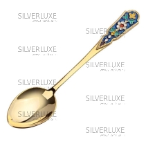 Серебряная ложка с эмалью и позолотой, серия "Версаль"