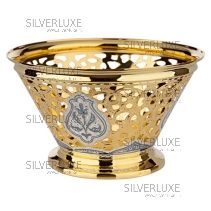 Конфетница с позолотой