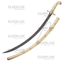 Позолоченная сабля, лезвие каленый булат! (Новинка)