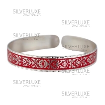 Браслет с красной холодной эмалью (Новинка)