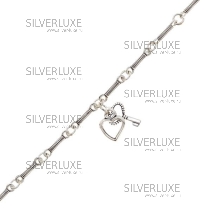 Браслет серебрянный "Сердце с ключиком" 