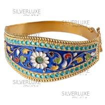 Серебряный браслет с горячей эмалью