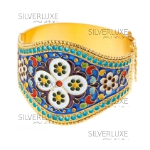 Серебряный браслет с горячей эмалью