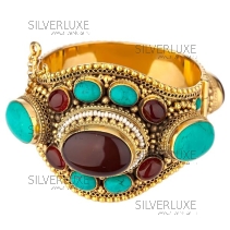 Серебряный браслет с позолотой, кубачинский!