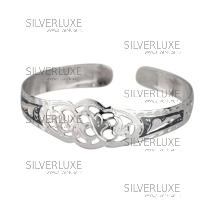 Серебряный браслет с выпиленными узорами