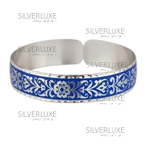 Браслет с холодной синей эмалью (Новинка)