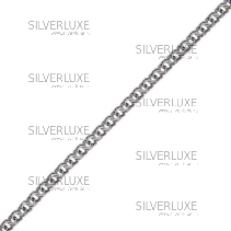 Серебряная цепочка, длина 71 см ширина 6 мм