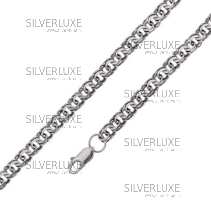 Серебряный браслет, длина 24 см, ширина 8 мм