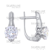 Серьги из белого золота со Swarovski Zirconia