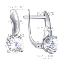 Серьги из белого золота со Swarovski Zirconia