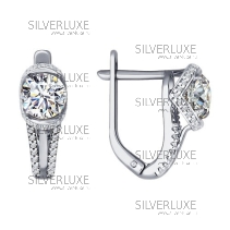 Серьги из белого золота со Swarovski Zirconia
