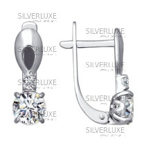 Серьги из белого золота со Swarovski Zirconia