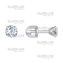 Серьги из белого золота со Swarovski Zirconia