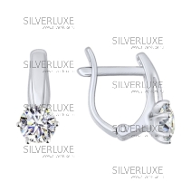 Серьги из белого золота со Swarovski Zirconia