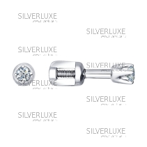 Серьги из белого золота со Swarovski Zirconia