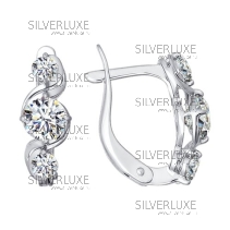 Серьги из белого золота со Swarovski Zirconia
