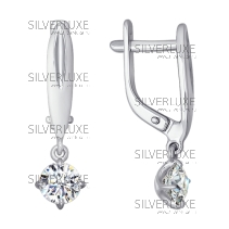 Серьги из белого золота со Swarovski Zirconia