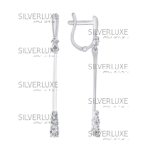 Серьги из белого золота со Swarovski Zirconia