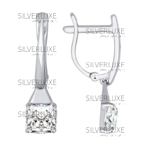 Серьги из белого золота со Swarovski Zirconia