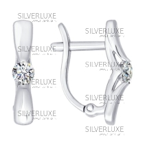 Серьги из белого золота со Swarovski Zirconia