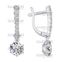 Серьги из белого золота со Swarovski Zirconia