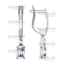 Серьги из белого золота со Swarovski Zirconia