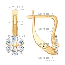 Серьги из золота со Swarovski Zirconia