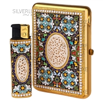 Набор с позолотой и горячей эмалью