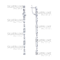 Серьги из серебра с фианитами