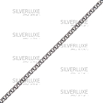 Цепь серебряная, плетение бисмарк, ширина 3 мм 