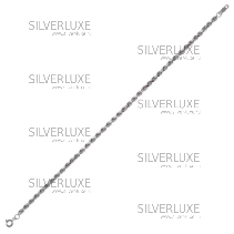 Браслет серебряный "Корда  граненая", ширина 3 мм 