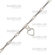 Браслет из серебра "Сквозное сердце"